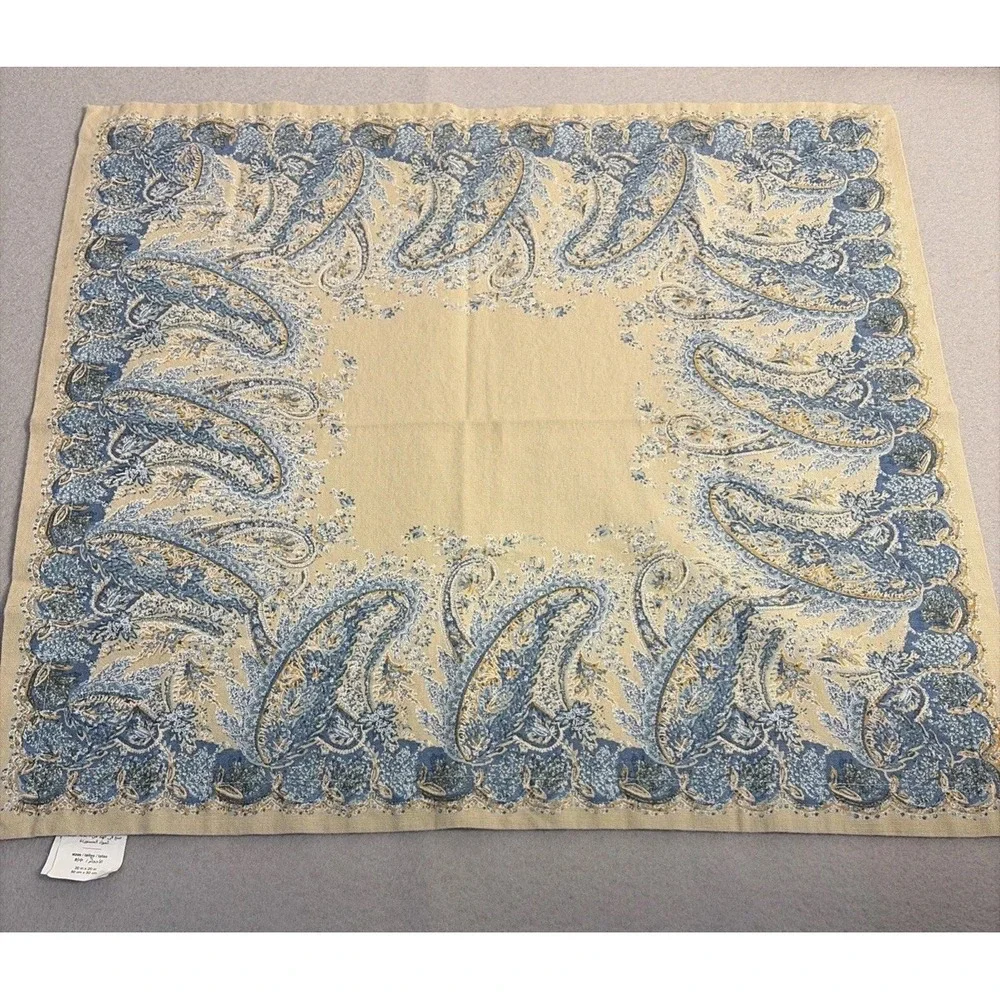 Pottery Barn Paisley Linen Cotton Blend Napkins Set Of 8